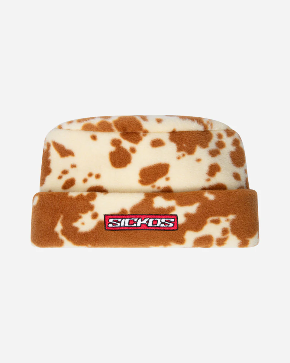 Cow Print Fleece Hat